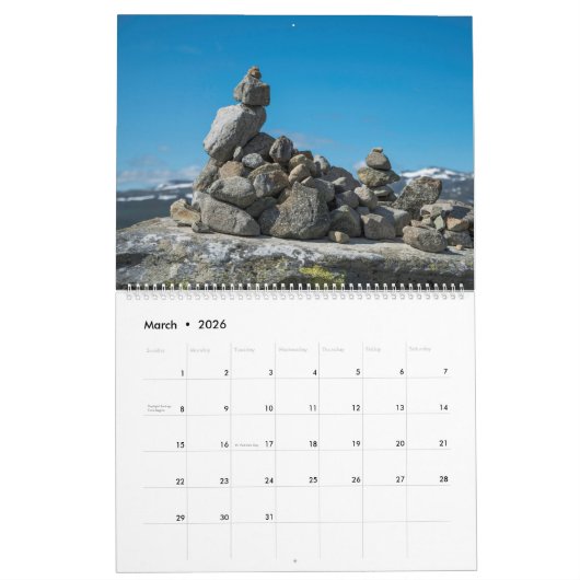 Kalender noorwegen_2 カレンダー (3月 2026)