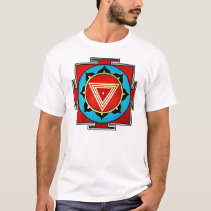Kali白い多彩のYantraのティー Tシャツ