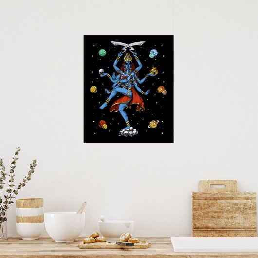 Kali Hindu Goddess ポスター (キッチン)
