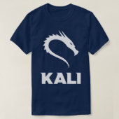 Kali LinuxサイバーセキュリティハッキングおもしろいT Tシャツ (デザイン正面)
