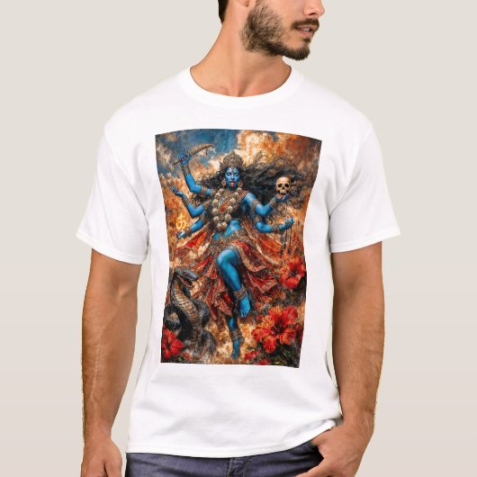 Kali Ma Fantasy Illustration Tシャツ (正面)