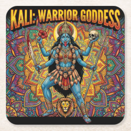 Kali Warrior Goddess スクエアペーパーコースター