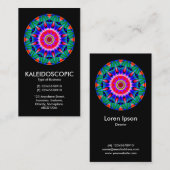 Kaliedoscopicの曼荼羅01 -黒 名刺 (正面/裏面)