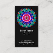 Kaliedoscopicの曼荼羅01 -黒 名刺 (裏面)