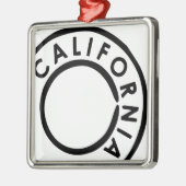 Kalifornien Poststempel Design メタルオーナメント (左)