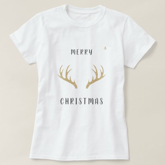 KaliraArtsのミニマルクリスマスラインアートツリー Tシャツ (デザイン正面)