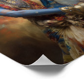 Kali's Warrior Meditation: Shakti Goddess Painting ポスター (角)