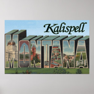 Kalispell、モンタナ-大きい手紙場面 ポスター