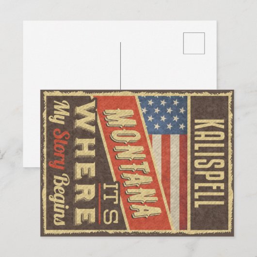 Kalispell Montana ポストカード (正面/裏面)