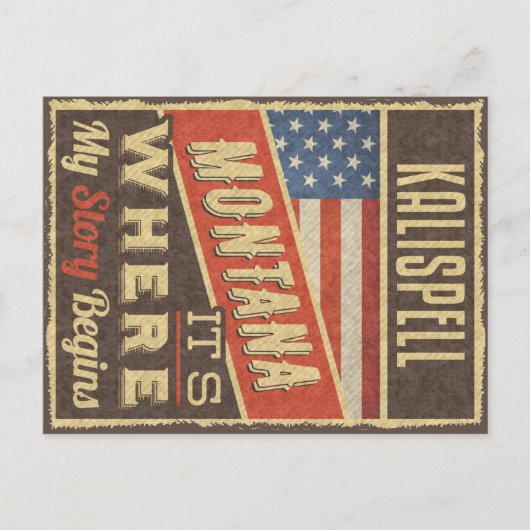 Kalispell Montana ポストカード (正面)