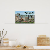 Kalispell, Montana – 大きな文字のシーン ポスター (キッチン)