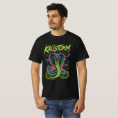 KALISTORM – Cyber Cobra Graffiti Tech Design Tシャツ (正面フル)