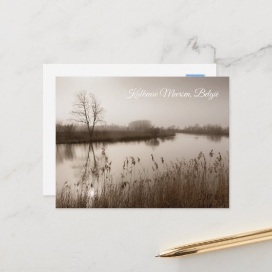 Kalkense meersen, Tranquil Landscape, Belgium シーズンポストカード (正面/裏面インサイチュ)