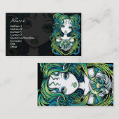 "Kallan"の緑のはす水天使の名刺 名刺 (正面/裏面)