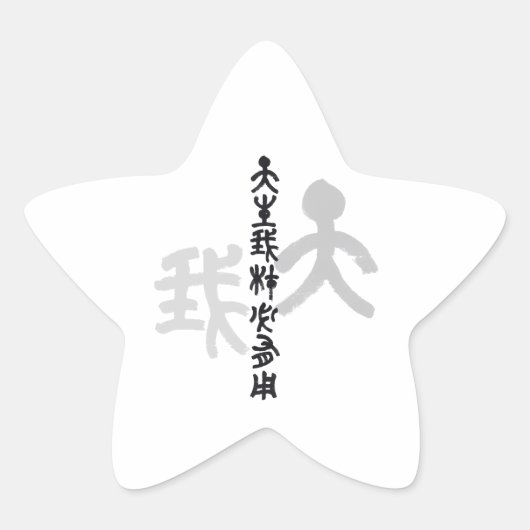 Kalligraphie -Jeder hat sein eigenes Talent 天生我材必用 星シール (正面)