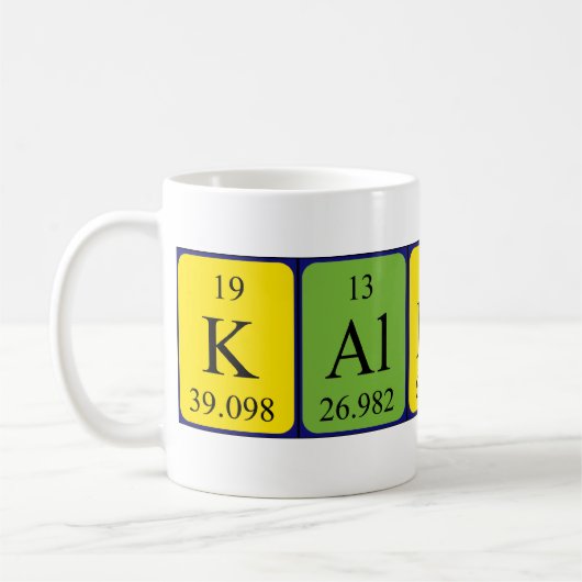Kallista定期的なテーブル名mug コーヒーマグカップ (左)