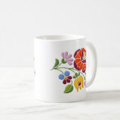 Kalocsaの刺繍-ハンガリーの民芸 コーヒーマグカップ (正面右)