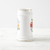 Kalocsaの刺繍-ハンガリーの民芸 ビールジョッキ (中央)