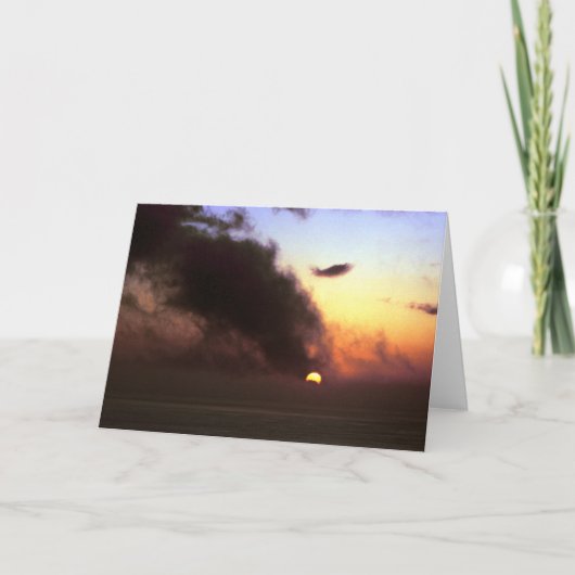 Kalunaの崖からの秋分点の日没 カード (正面)