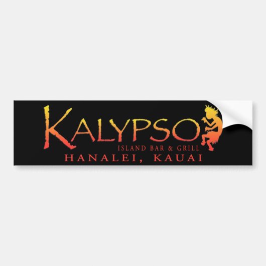 Kalypsoの島のバー兼グリル バンパーステッカー (正面)