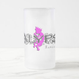 Kalypso Kaneの島の花柄 フロストグラスビールジョッキ