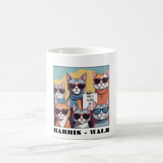 Kamalの子どものいない猫レディ コーヒーマグカップ
