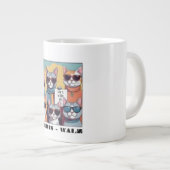 Kamalの子どものいない猫レディ ジャンボコーヒーマグカップ (正面右)