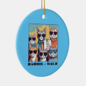 Kamalの子どものいない猫レディ セラミックオーナメント (右)