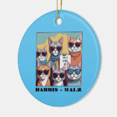 Kamalの子どものいない猫レディ セラミックオーナメント (左)