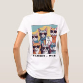 Kamalの子どものいない猫レディ Tシャツ (裏面)