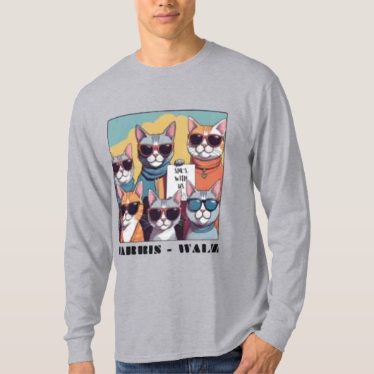 Kamalの子どものいない猫レディ Tシャツ (正面)