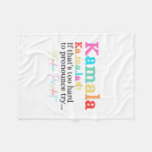 Kamalaもしは発音するには懸命がTry Madam フリースブランケット (正面(横))