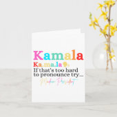 Kamalaもしは発音するには懸命Pを試してみる カード (黄色い花)