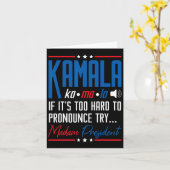 Kamalaもしは発音するには懸命Pを試してみる カード (黄色い花)