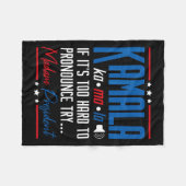 Kamalaもしは発音するには懸命Pを試してみる フリースブランケット (正面(横))