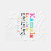 Kamalaもしは発音するには懸命Pを試してみる フリースブランケット (正面(横))