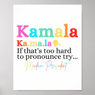Kamalaもしは発音するには懸命Pを試してみる ポスター