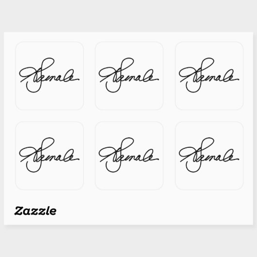 KAMALA署名 スクエアシール (シート)