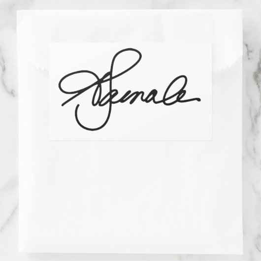 KAMALA署名 長方形シール (バッグ)