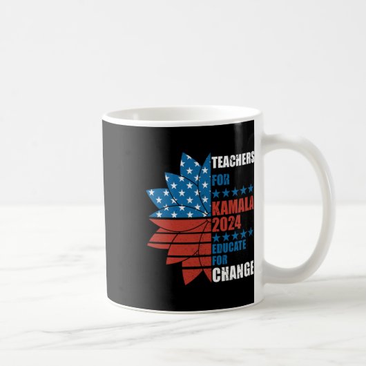 Kamala 2024への先生変更のための教育 コーヒーマグカップ (右)