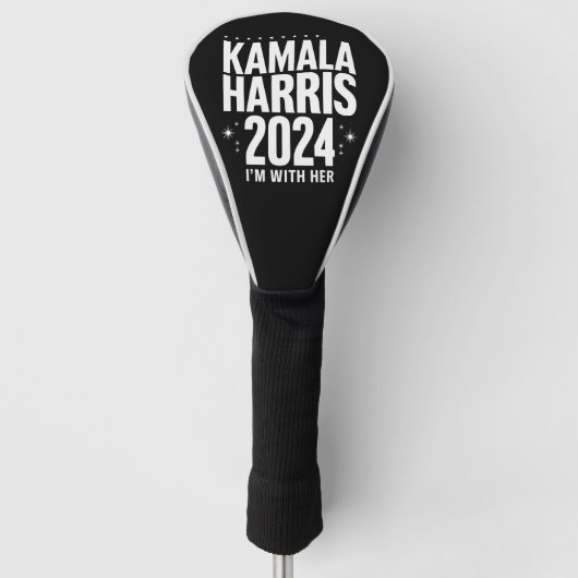 Kamala 2024サポートKamala Harrisと一緒にいる ゴルフヘッドカバー (正面)