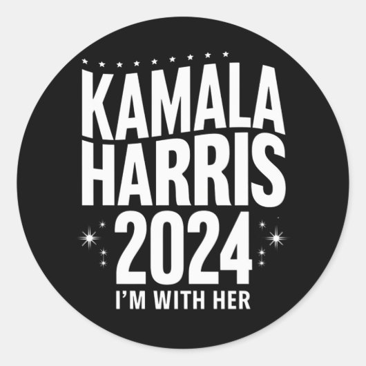 Kamala 2024サポートKamala Harrisと一緒にいる ラウンドシール (正面)