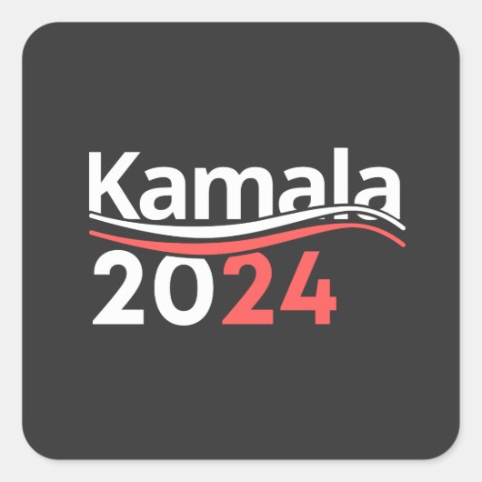 kamala 2024副社長kamala harris forwomen スクエアシール (正面)