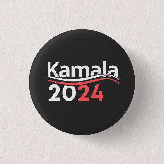kamala 2024副社長kamala harris forwomen 缶バッジ (正面)