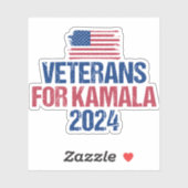 Kamala 2024選挙ノートPCの退役軍人 シール (シート)