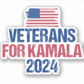 Kamala 2024選挙ノートPCの退役軍人 シール (正面)