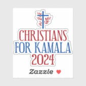 Kamala 2024選挙ブルーノートパソコンのクリスチャン シール (シート)