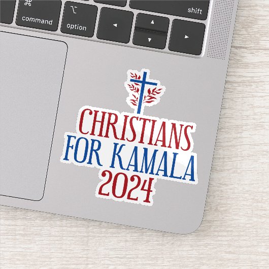 Kamala 2024選挙ブルーノートパソコンのクリスチャン シール (詳細)