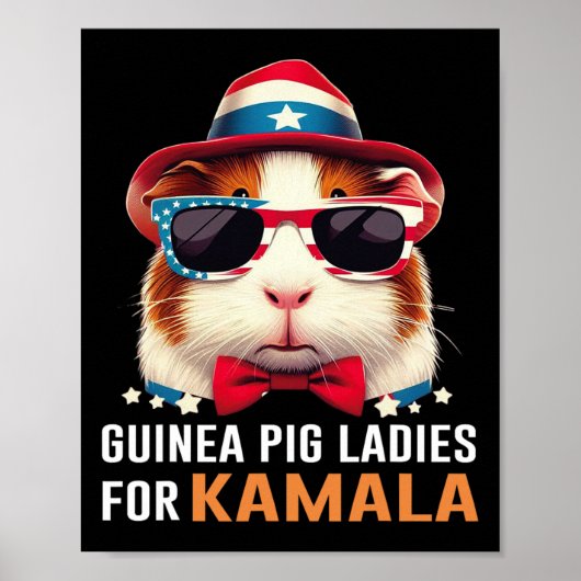 Kamala Cat 2024社長Kamおもしろいのための豚の女性 ポスター (正面)