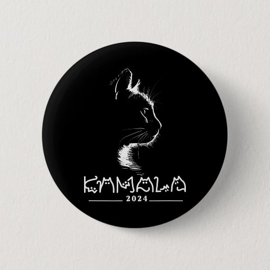 Kamala Cat Voting Kamala-harris 2024 缶バッジ (正面)